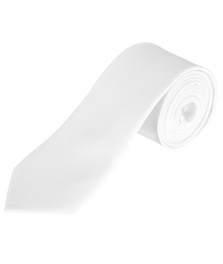 7 cm Hvid Slips - Ens Farvet