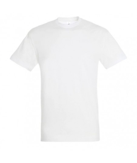 Kortærmet Bomuld Herre T-shirt - Ens Farvet - HVID