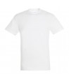 Kortærmet Bomuld Herre T-shirt - Ens Farvet - HVID