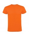 Kortærmet Bomuld Herre T-shirt - Ens Farvet - ORANGE