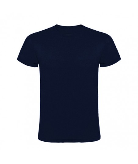Kortærmet Bomuld Herre T-shirt - Ens Farvet - MØRKEBLÅ