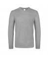 Langærmet Herre T-shirt - Melange Grå / Lysegrå