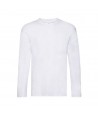 Langærmet Herre T-shirt - Ens Farvet Hvid
