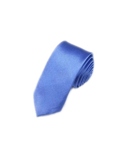 5 cm Blå Slips - Ens Farvet